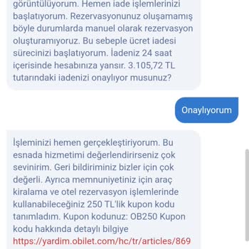 Obilet Ödeme Alındı Rezervasyon Oluşmadı!