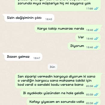 Sürat Kargo Değişim Ücret İadesi Yapılmıyor