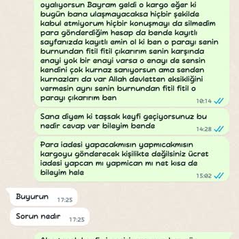 Sürat Kargo Değişim Ücret İadesi Yapılmıyor