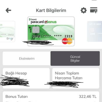 Garanti Bankası Yüklenen Bonusum Yenilenen Kartımda Gözükmüyor