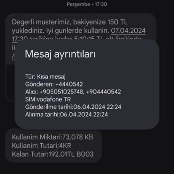 Vodafone İnternet Kullanmadığım Halde Kuruş Gibi Kesintiler Yapıyor