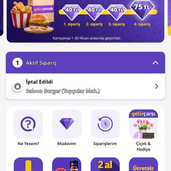 GetirYemek 1 Dakikalık İşi 1.5 Saatte Yapamayıp Paramızı Alıkoydu!