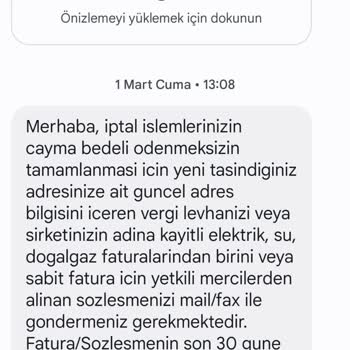 Superonline Adres Değişikliği Nedeniyle 25168787 Numaralı Abonelik Fesih Başvurusu