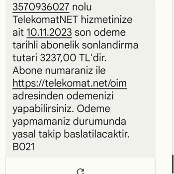 Telekomat.net Ev İnterneti Borç 11 Bin Tl