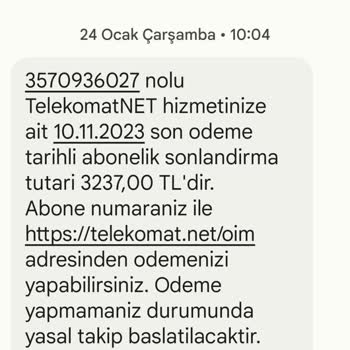 Telekomat.net Ev İnterneti Borç 11 Bin Tl