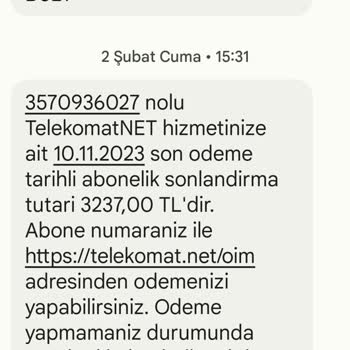 Telekomat.net Ev İnterneti Borç 11 Bin Tl