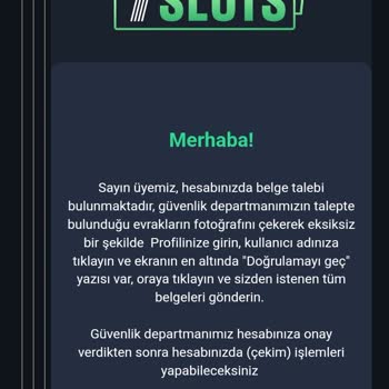 7Slots Kimlik Doğrulama Ve Para Çekme Sıkıntısı