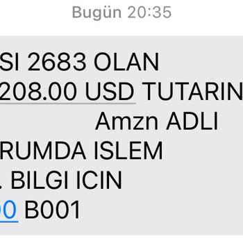 Ziraat Bankası Kredi Kartı Amazon Çekimi Bilgi Dışında Şüpheli İşlem
