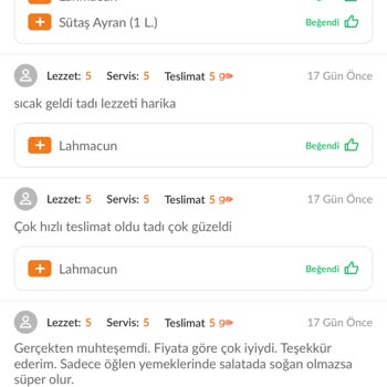 Trendyol Yemek Kötü Yorumları Yayınlamıyor