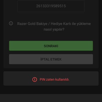 Razer Gold & Silver İtemsatis Kullanılmış Kod