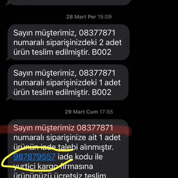 Ozdilekteyim.com İade Ettiğim Halde Sorun Var