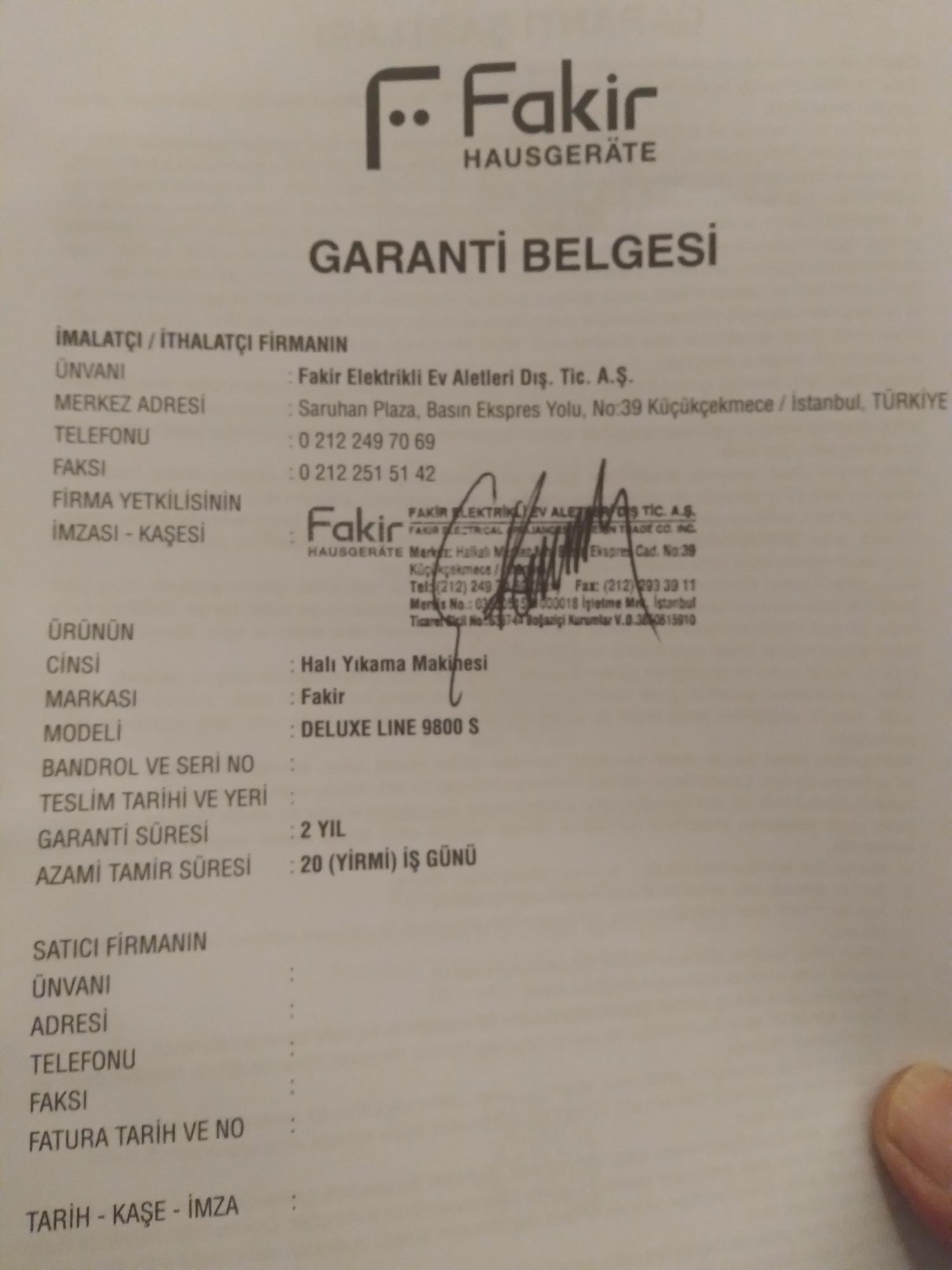 fakir premium sr 9800 s