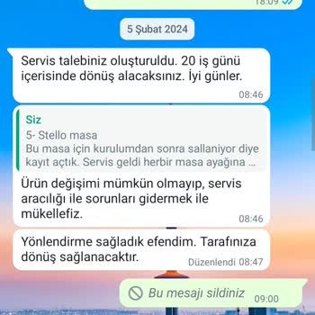 Ergül Mobilya Garanti Kapsamında Sorumluluklarını Yerine Getirmiyor.