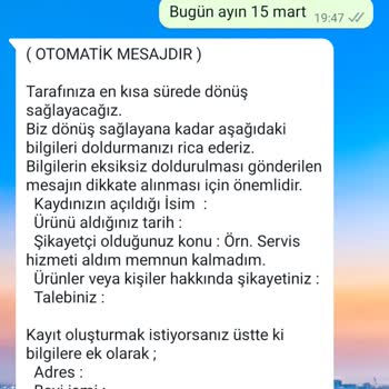 Ergül Mobilya Garanti Kapsamında Sorumluluklarını Yerine Getirmiyor.