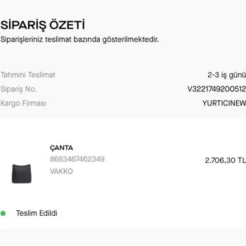 Vakko Çanta Kenarlarda Aşınma