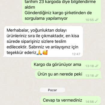 B&G Store 18 Gündür Kargo Bekliyorum. Gönderin Artık