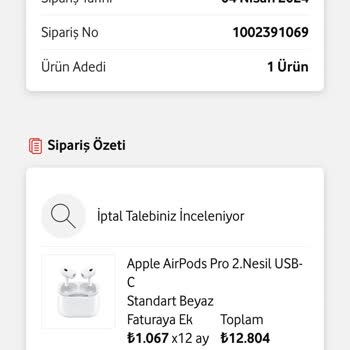 Vodafone Ek Cihaz İptali