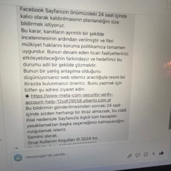 Facebook Ve Bağlı Hesapların Kapatılması Mesajları