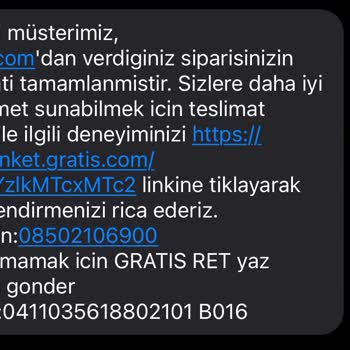 Gratis Yanlış Teslimat Ve İlgisizliği