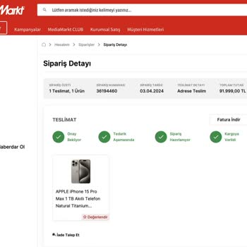 Sattığı Ürünün Arkasında Durmayan Media Markt (Pişmanlıktır)
