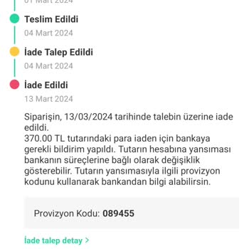 Dolap Para İadesi 1 Ay Geçti