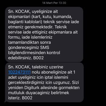 Digiturk Hizmet Kusuru Ve İletişim Problemleri