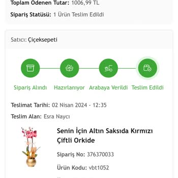 ÇiçekSepeti Renk Farkıyla Gelen Sürpriz Orkide Hayal Kırıklığı