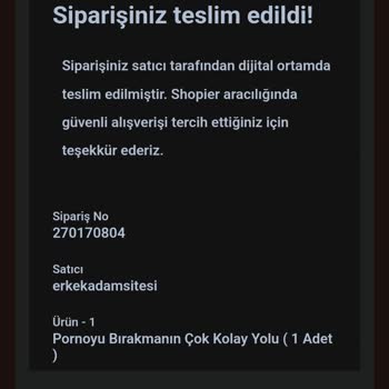 Shopier Ürünüm Teslim Edilmedi