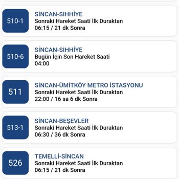 510 Gelmeyen Otobüs Ankara EGO