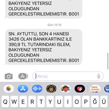 Ziraat Bankası Mesaj Geliyor. Para Çekilmeye Çalışıyor