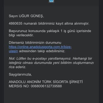 Anadolu Sigorta Yenidoğan Tss Mağduriyeti