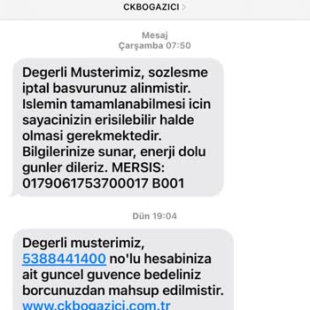 Ck Boğaziçi İade Bedelinin Borca Mahsup Edilmesi
