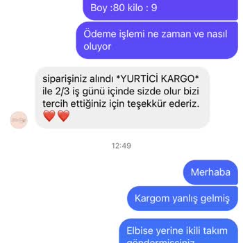 Cherrykiids1 (Instagram) Yanıltıcı Ürün Gönderimi Ve İletişimsizlik Sorunu