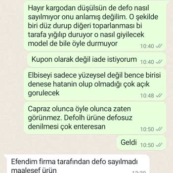 Pelin Şenoğlu Boutique Sevdiğim Butik Ama Hatalı Ürüne Hatasız Demek Üzücü.