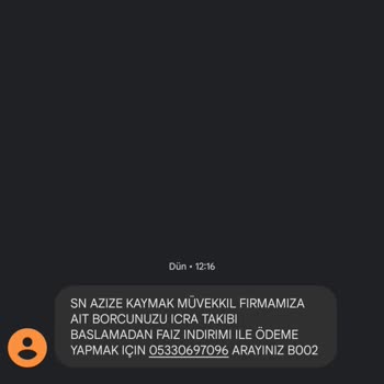 Metka Hukuk (SMS) Metka Hukuk Bürosu Mesaj Geldi.