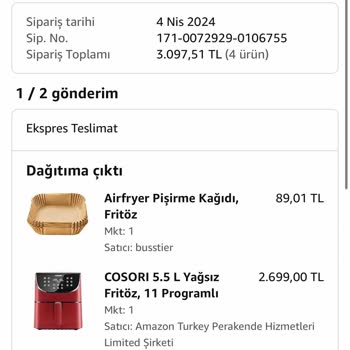 Amazon - Ekspress Teslimat Halen Teslim Olmadı