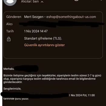 Somethingaboutus'ın Mailini Kapatması-ürünümü 10 Gündür Göndermemesi