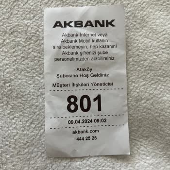 Akbank Ataköy Şubesi Emekli Promosyon İşlemi