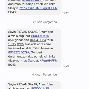 Arzum Yedek Parça Sipariş Sorunu