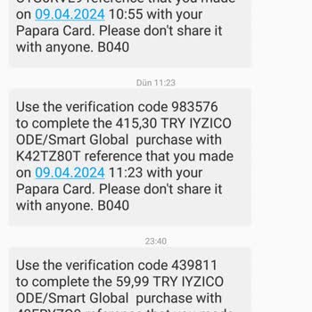 iyzico Papara Ve İyzigo İzinsiz Bilgisiz Alışveriş Yapılıyor