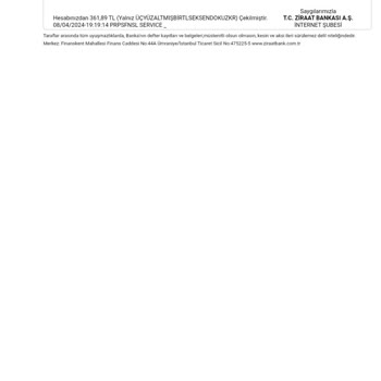 Ziraat Bankası İznim Dışında Para Çekmiş
