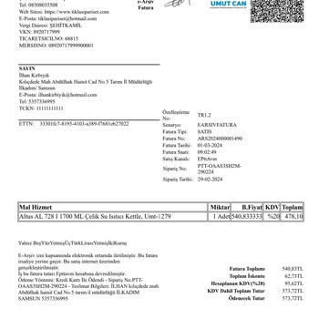 Altus Eksik Yatan Ücret İadesi