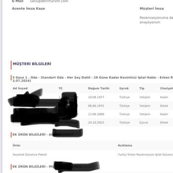 Denir Turizm Jolly Tur İptal Güvence Paketi Sorunu