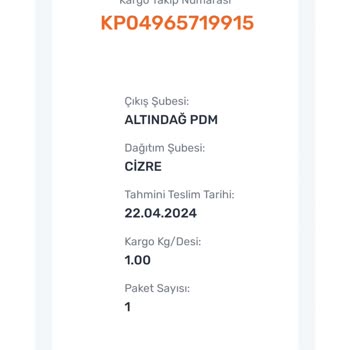 PTT Kargo Dağıtıma Çıkmayan Kargo