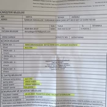 Samsung Çamaşır Makinesinin Arızasının Giderilmesini İstiyorum