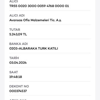 Avansas Ödemeyi Alıp Siparişimi Göndermiyor