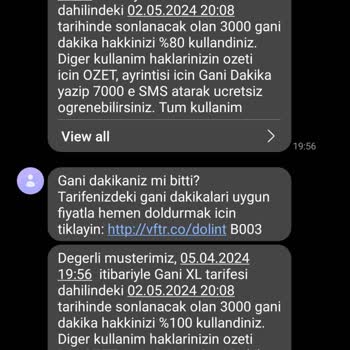 Vodafone Gani XL Tarife Sorunu