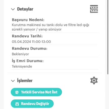 Arçelik Kusurlu Kurulan Kurutma Makinesinin Değişimini Kabul Etmedi