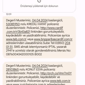 TEB Bankası İhtiyaç Kredisi Çekene Konut Eşya Poliçesi Yapıyor.