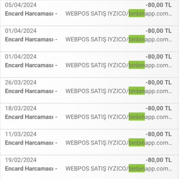 BinBin Tarafıma Kestiği Haksız Cezalar 1000 TL Geçmiş Geri Yatırılsın